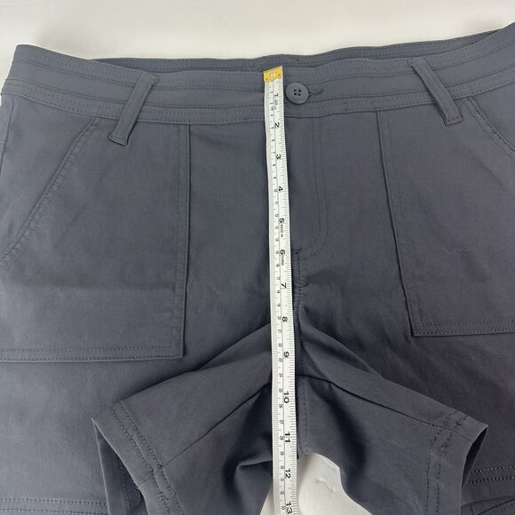 Prana Olivia Shorts Stretch Outdoors Camping Travel Hiking Gray Women's Size 12 - Picture 6 of 9